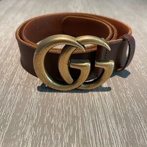 Gucci GG Marmont Leather Belt, womens size 80
